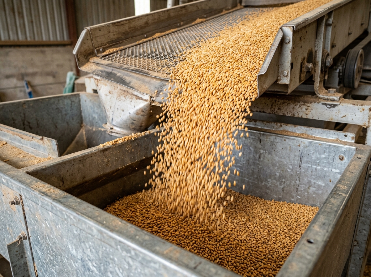 Clean wheat screening